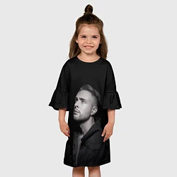 Платье клеш для девочки Егор Крид: Цвет настроения чёрный, цвет: 3D-принт — фото 2