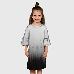 Платье клеш для девочки Death Stranding Лес, цвет: 3D-принт — фото 2