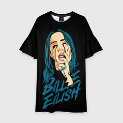 Платье клеш для девочки Billie Eilish, цвет: 3D-принт