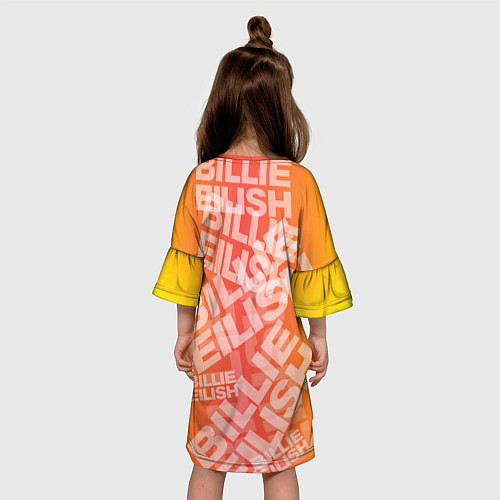 Детское платье Billie Eilish: Yellow Mood / 3D-принт – фото 4