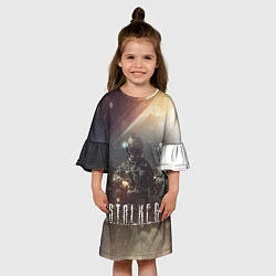 Платье клеш для девочки S T A L K E R Чернобыль, цвет: 3D-принт — фото 2