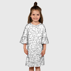 Платье клеш для девочки Белые мыши, цвет: 3D-принт — фото 2