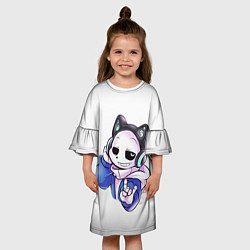 Платье клеш для девочки UNDERTALE, цвет: 3D-принт — фото 2