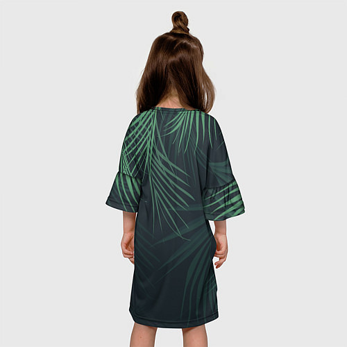 Детское платье Пальмовый узор / 3D-принт – фото 4