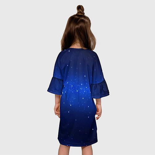 Детское платье BLUE STARRY SKY / 3D-принт – фото 4