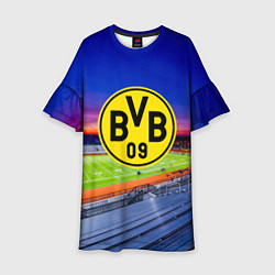 Платье клеш для девочки FC Borussia, цвет: 3D-принт