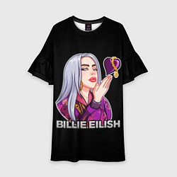 Платье клеш для девочки BILLIE EILISH, цвет: 3D-принт