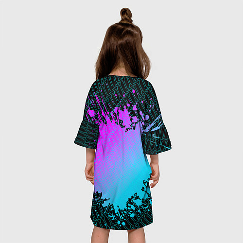 Детское платье BRAWL STARS ОБОРОТЕНЬ LEON / 3D-принт – фото 4