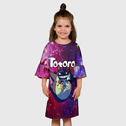 Платье клеш для девочки Totoro, цвет: 3D-принт — фото 2