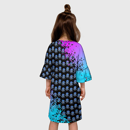 Детское платье BRAWL STARS LEON ОБОРОТЕНЬ / 3D-принт – фото 4