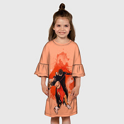 Платье клеш для девочки Парное фигурное катание, цвет: 3D-принт — фото 2