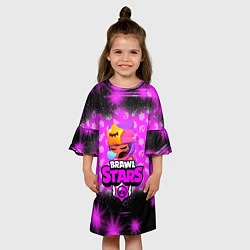 Платье клеш для девочки BRAWL STARS:SANDY, цвет: 3D-принт — фото 2