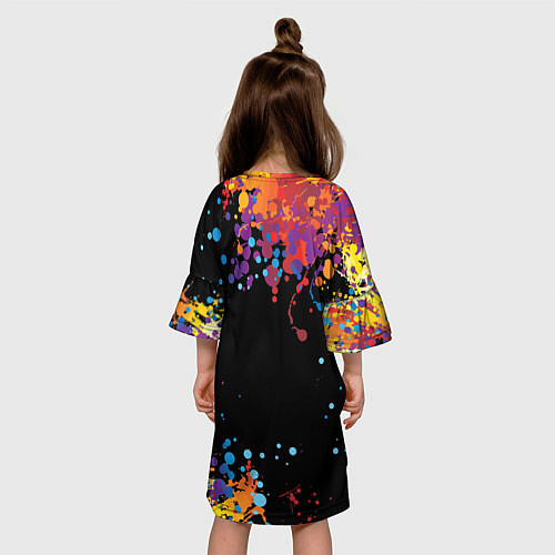 Детское платье Brawl Stars Leon, Dab / 3D-принт – фото 4