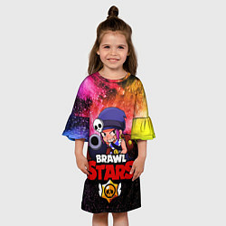 Платье клеш для девочки Brawl Stars - Penny, цвет: 3D-принт — фото 2