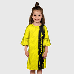 Платье клеш для девочки CYBERPUNK 2077, цвет: 3D-принт — фото 2