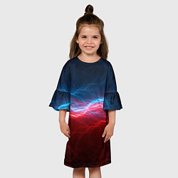 Платье клеш для девочки Огонь и лёд, цвет: 3D-принт — фото 2