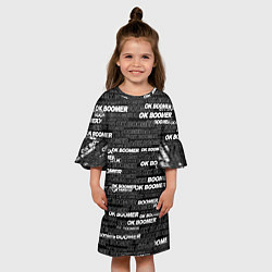 Платье клеш для девочки OK BOOMER, цвет: 3D-принт — фото 2