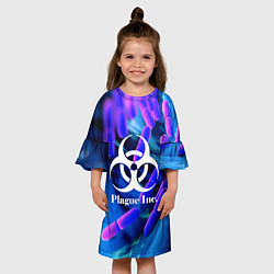 Платье клеш для девочки PLAGUE INC, цвет: 3D-принт — фото 2