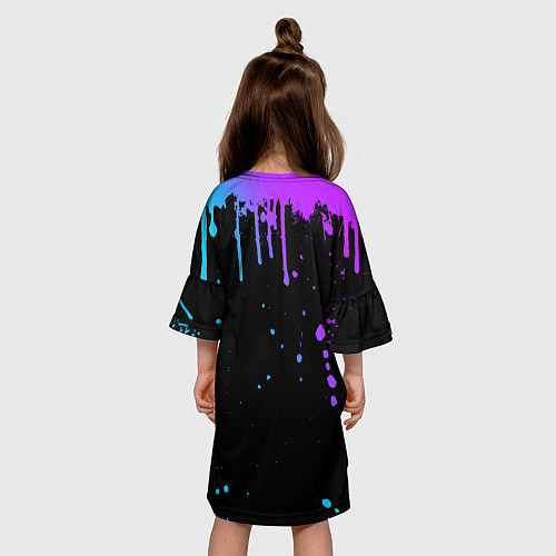 Детское платье Brawl Stars Sally Leon / 3D-принт – фото 4