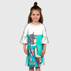 Платье клеш для девочки Ibuki Mioda, цвет: 3D-принт — фото 2