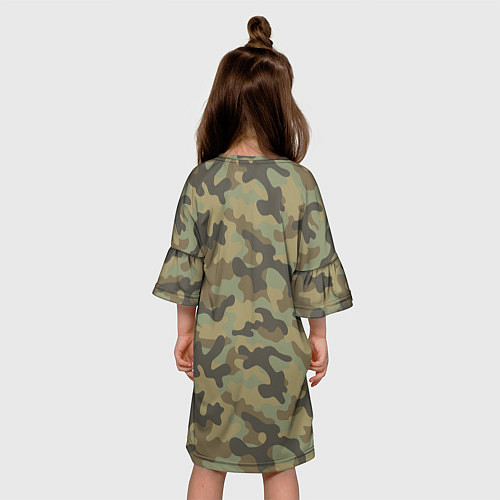 Детское платье Дачные Войска - камуфляж / 3D-принт – фото 4