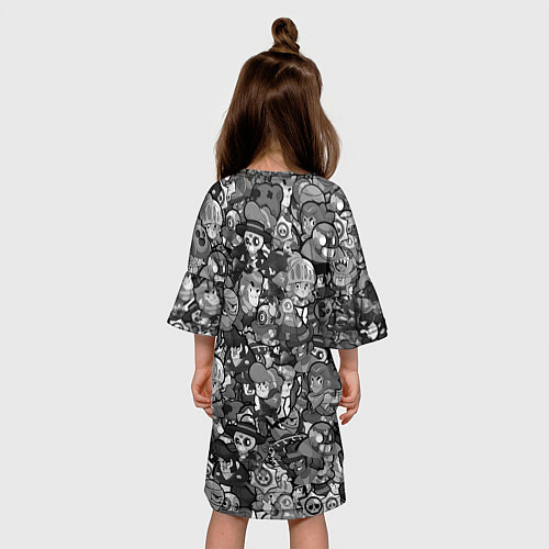 Детское платье BRAWL STARS BLACK / 3D-принт – фото 4
