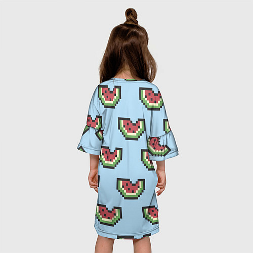 Детское платье Пиксельный арбуз / 3D-принт – фото 4
