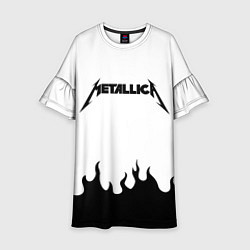 Платье клеш для девочки METALLICA, цвет: 3D-принт