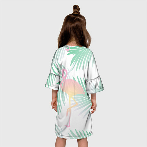 Детское платье Фламинго в джунглях / 3D-принт – фото 4