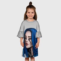 Платье клеш для девочки BILLIE EILISH, цвет: 3D-принт — фото 2