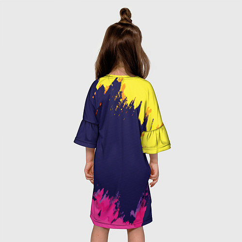 Детское платье Brawl Stars Leon, Dab / 3D-принт – фото 4