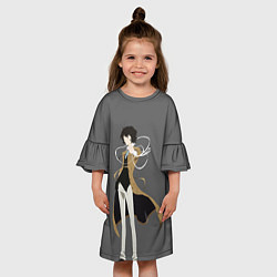 Платье клеш для девочки Osamu Dazai, цвет: 3D-принт — фото 2