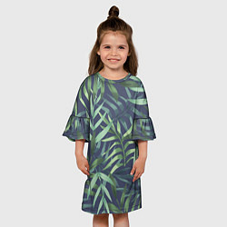 Платье клеш для девочки Арт из джунглей, цвет: 3D-принт — фото 2