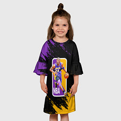 Платье клеш для девочки LA LAKERS KOBE BRYANT, цвет: 3D-принт — фото 2