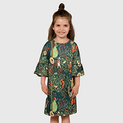Платье клеш для девочки Abstraction Pattern, цвет: 3D-принт — фото 2