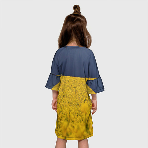 Детское платье Рапсовое поле / 3D-принт – фото 4