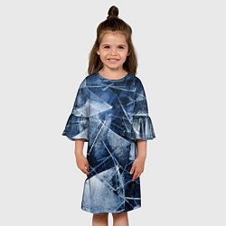 Платье клеш для девочки Лёд, цвет: 3D-принт — фото 2