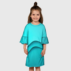 Платье клеш для девочки Волна, цвет: 3D-принт — фото 2