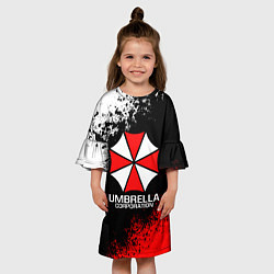 Платье клеш для девочки RESIDENT EVIL UMBRELLA, цвет: 3D-принт — фото 2