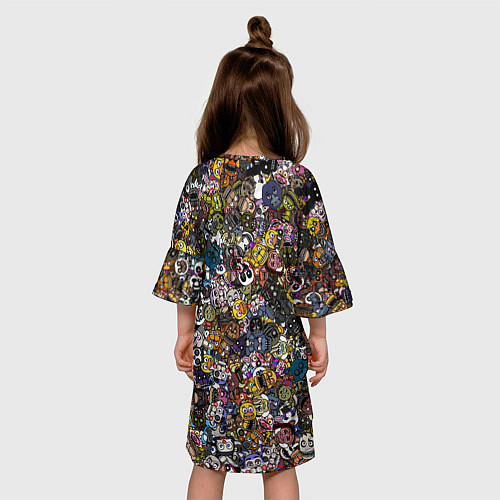 Детское платье FNaF стикербомбинг / 3D-принт – фото 4