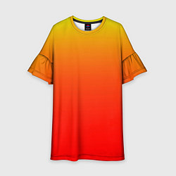 Платье клеш для девочки Оранж, цвет: 3D-принт
