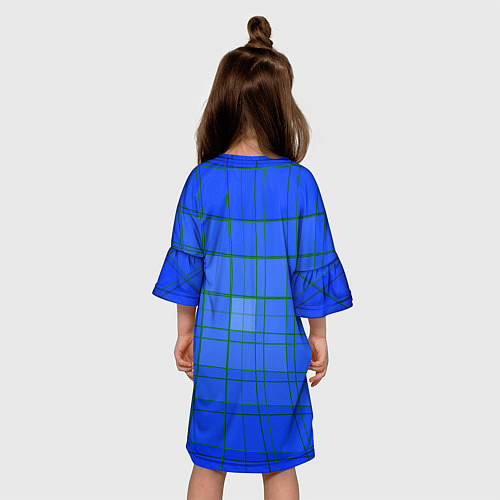 Детское платье Геометрия синяя 3D / 3D-принт – фото 4