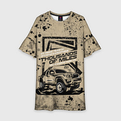 Платье клеш для девочки OffRoad Team, цвет: 3D-принт