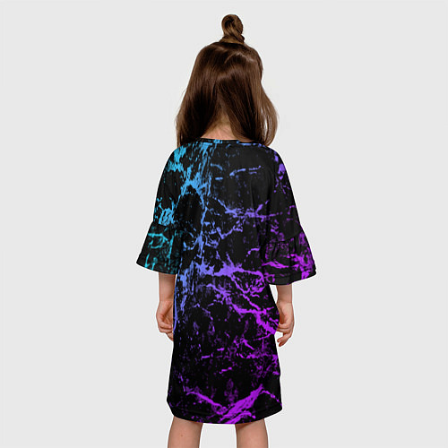 Детское платье BRAWL STARS LEON SHARK / 3D-принт – фото 4