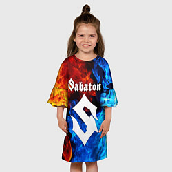 Платье клеш для девочки SABATON, цвет: 3D-принт — фото 2