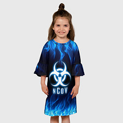 Платье клеш для девочки NCoV, цвет: 3D-принт — фото 2
