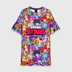 Платье клеш для девочки BrawlStars Girls Oko, цвет: 3D-принт