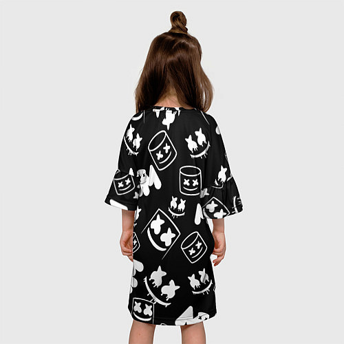 Детское платье Marshmello ЧБ / 3D-принт – фото 4