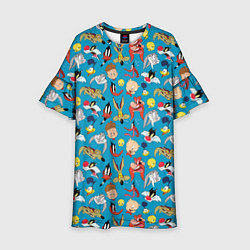 Платье клеш для девочки Looney Tunes, цвет: 3D-принт