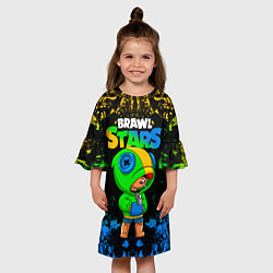 Платье клеш для девочки Leon Brawl Stars, цвет: 3D-принт — фото 2